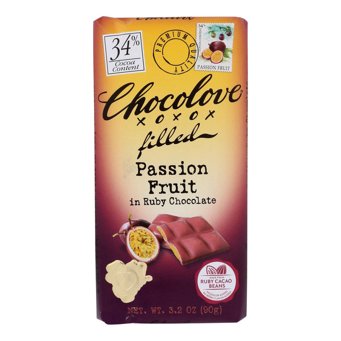 Chocolove Xoxox Ruby Passionfruit Chocolate Bars (3.2 Oz., Pack of 10)