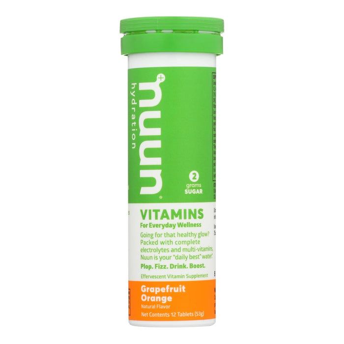 Nuun Vitamins Effervescent Drink Tabs (Pack of 8 - 12 Tabs) - Grapefruit & Orange