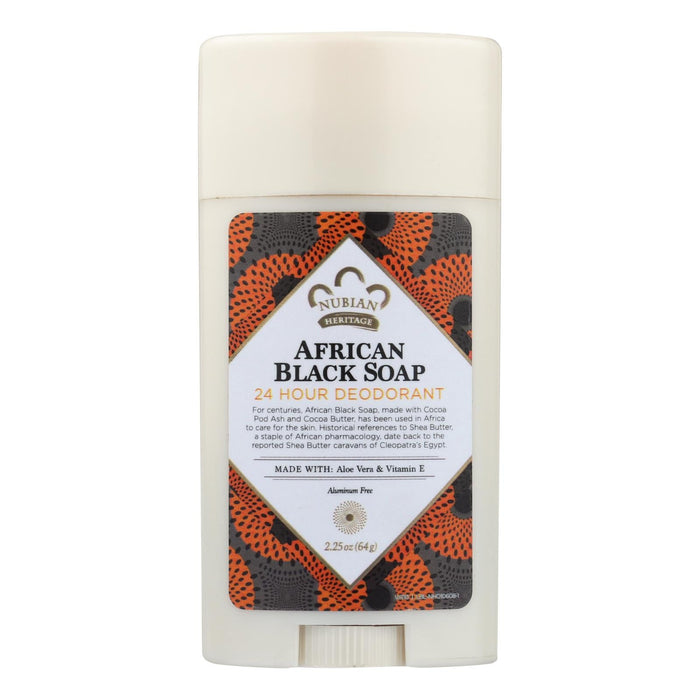 Nubian Heritage Long-Lasting African Black Soap Deodorant (2.25 Oz)