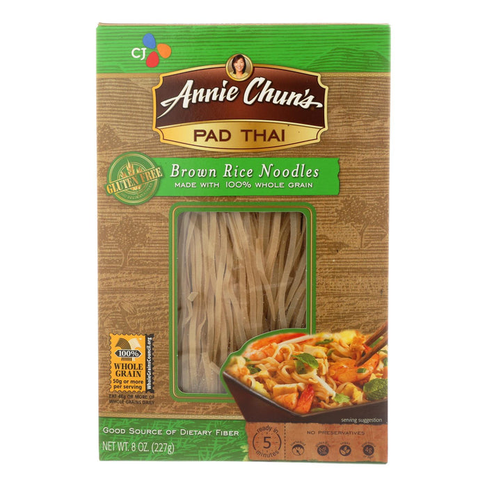 Annie Chun's Gluten Free Pad Thai Brown Rice Noodles, 8 Oz. (Pack of 6)