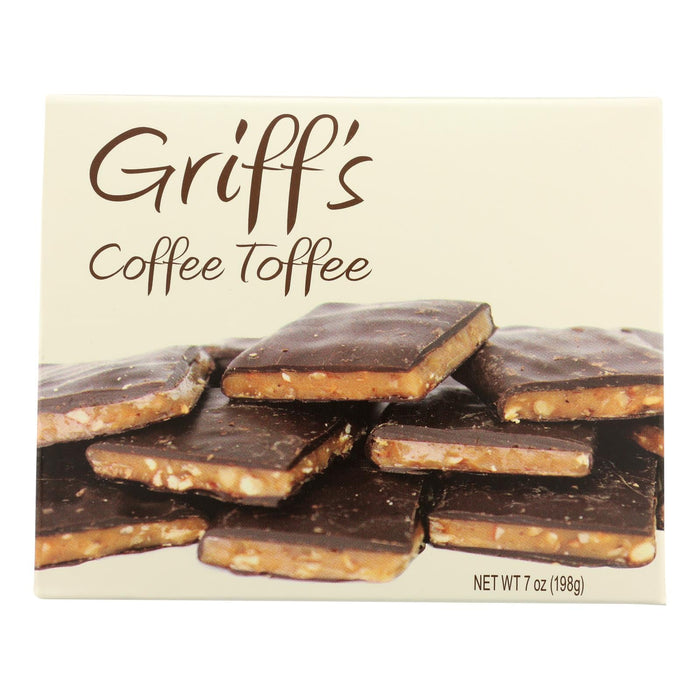 Griff's Coffee Toffee (Pack of 6-7 Oz.) - Chocolate Pecan Flavored