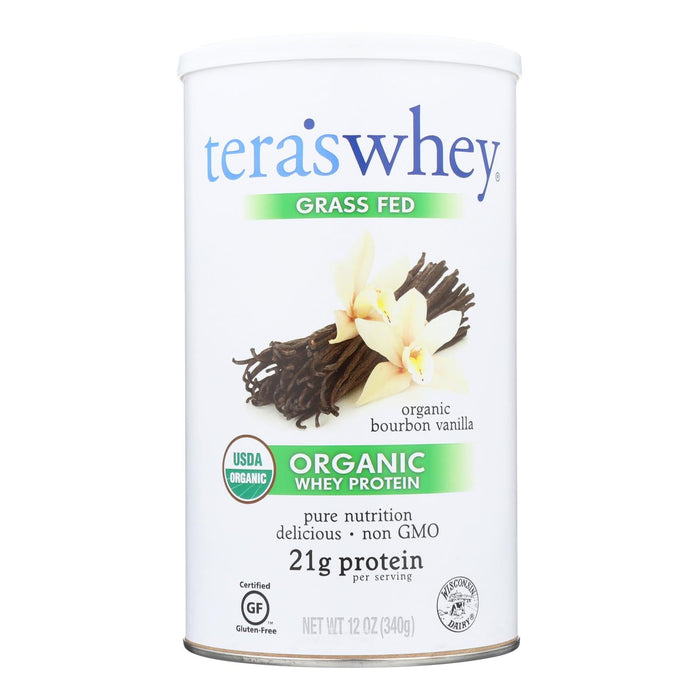 Organic Teras Whey Protein Powder  - Bourbon Vanilla Flavor - 12 oz.