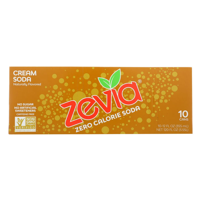 Zevia Creamy Soda, Zero Calories, 12 Fl Oz (Pack of 12x2)