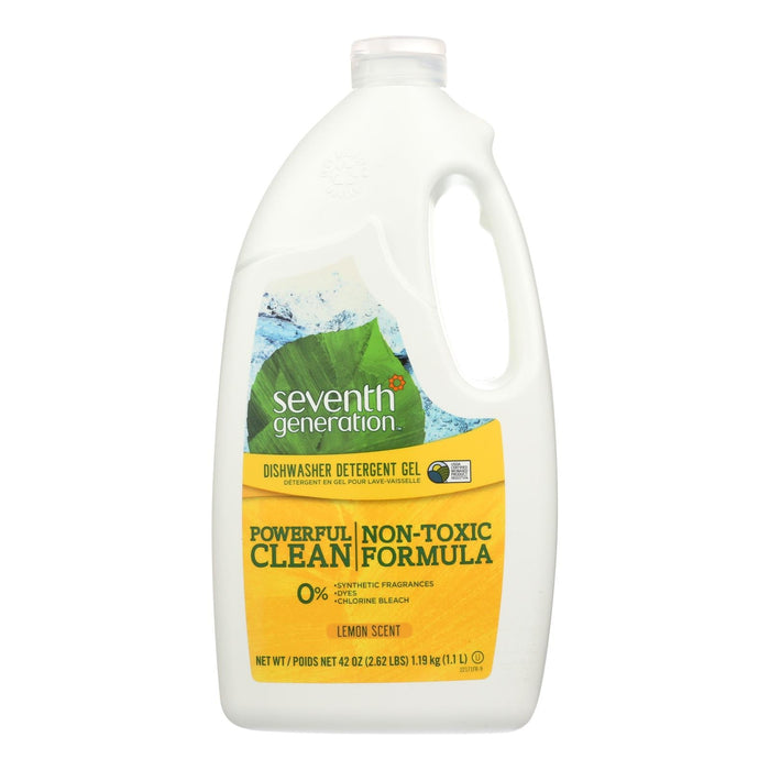 Seventh Generation Auto Dishwasher Gel, Lemon Scented, 42 Fl Oz (Pack of 6)