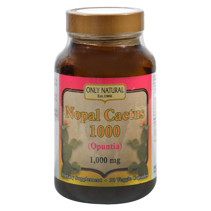 Only Natural Nopal Cactus (1000 mg - 90 Veggie Capsules)