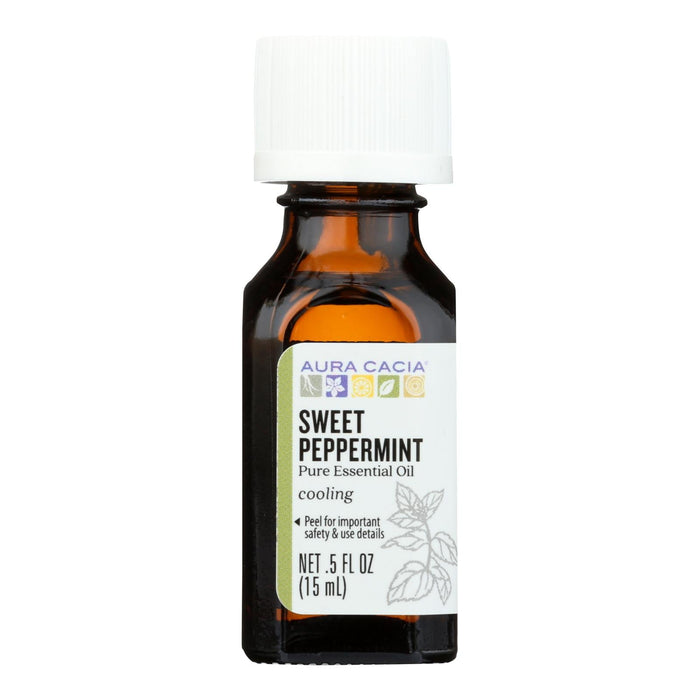 Aura Cacia Peppermint Essential Oil - 0.5 Fl Oz