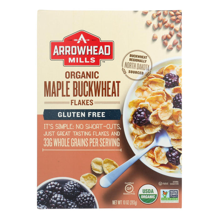 Arrowhead Mills Organic Maple Buckwhat Flakes Cereal, 10 Oz (Pack of 6)