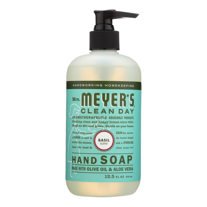 Mrs. Meyer's Clean Day Basil Scented Liquid Hand Soap, Pack of 6, 12.5 Oz. per Bottle