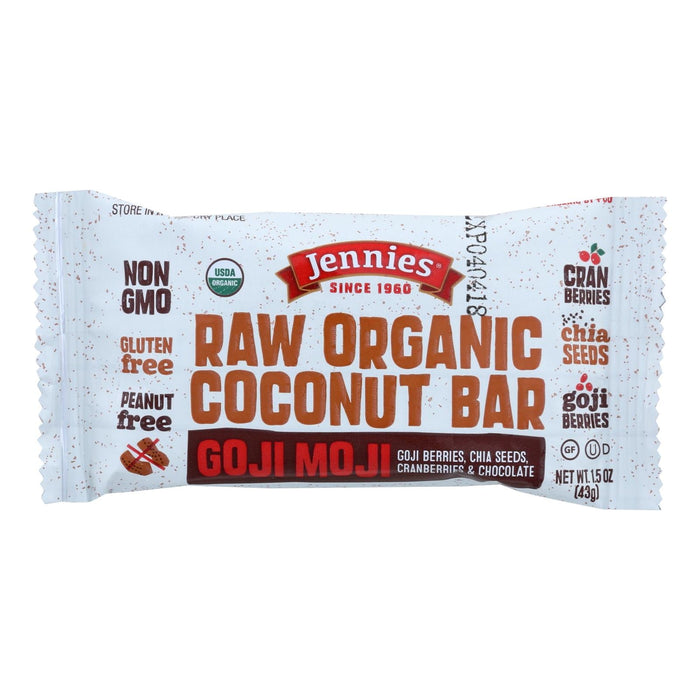 Jennie's Organic Goji Moji Raw Coconut Bar (Pack of 12 - 1.5 Oz.)