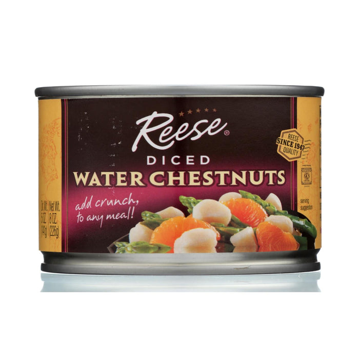 Reese's Pack of 24 Diced Water Chestnuts, Ideal for Stir-fries, Casseroles, and Salads