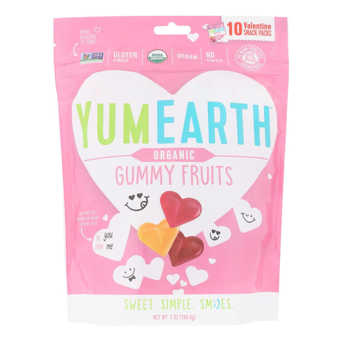 Yumearth Organics Gummy Fruit Valentine Variety Pack, 18 Count, 7 Oz. Bags