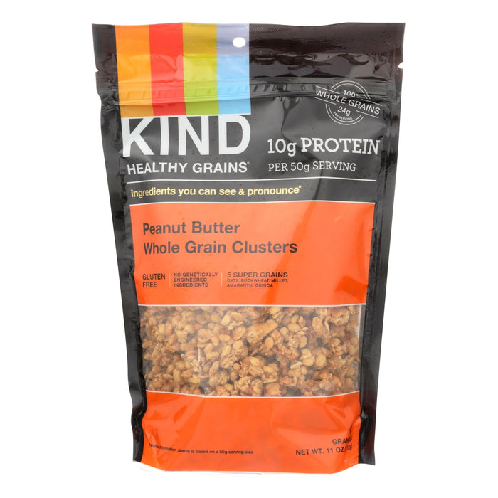 Kind Healthy Grains Peanut Butter Clusters - Whole Grain Cereal, Gluten Free, 11 Oz (Pack of 6)