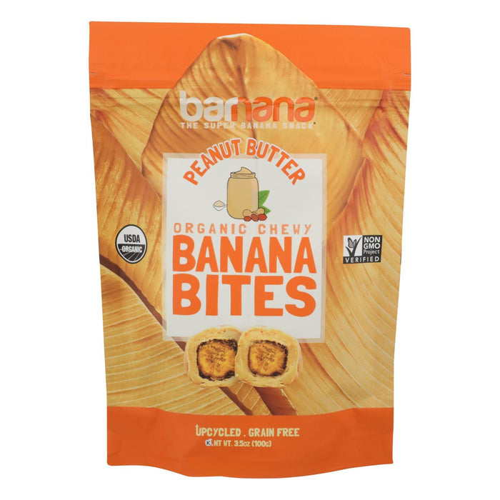 Barnana Organic Peanut Butter Chewy Banana Bites, 3.5 Oz. (Pack of 12)