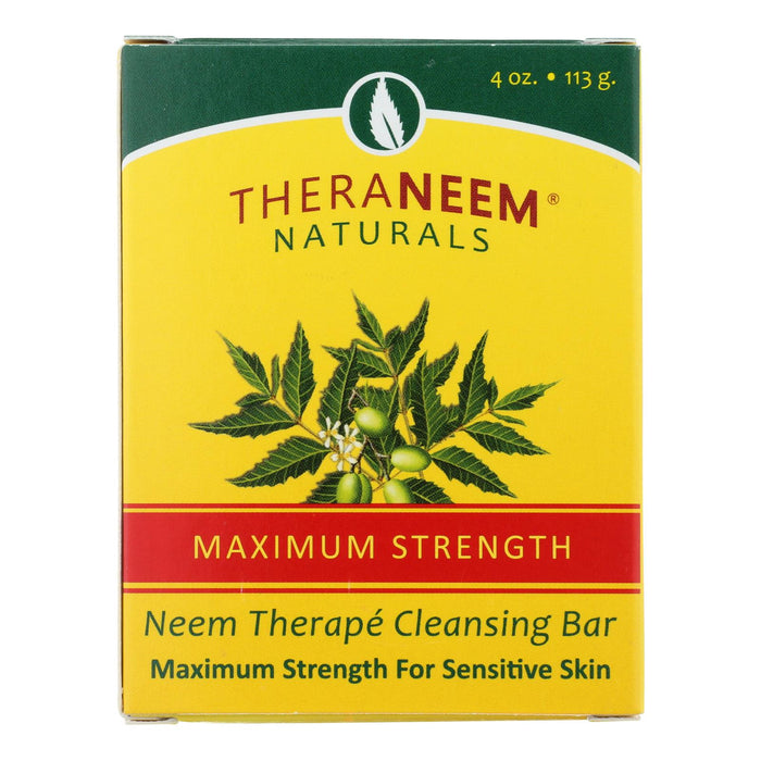 Theraneem Naturals Neem Therape Cleansing Bar, Maximum Strength, 4 Oz., 3 Bars