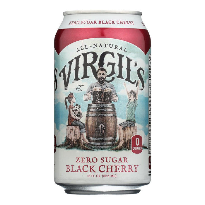 Virgil's Rootbeer Zero Sugar Black Cherry (Pack of 4 - 6/12 Fz)