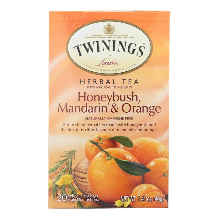 Twinings Herbal Honeybush Mandarin and Orange Tea (Pack of 6 - 20 Bags)