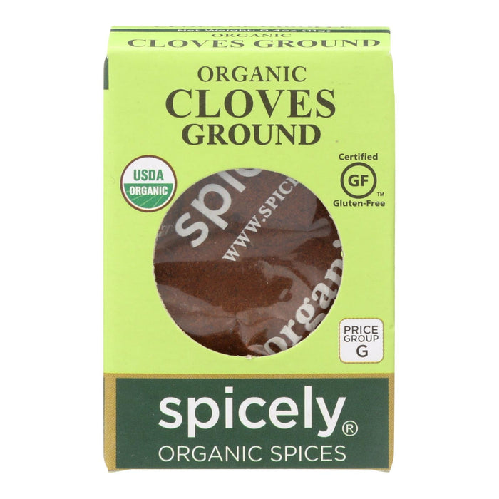Spicely Organics Ground Cloves, Premium Spice for Baking & Culinary, Organic, 0.4 Oz. (Pack of 6)