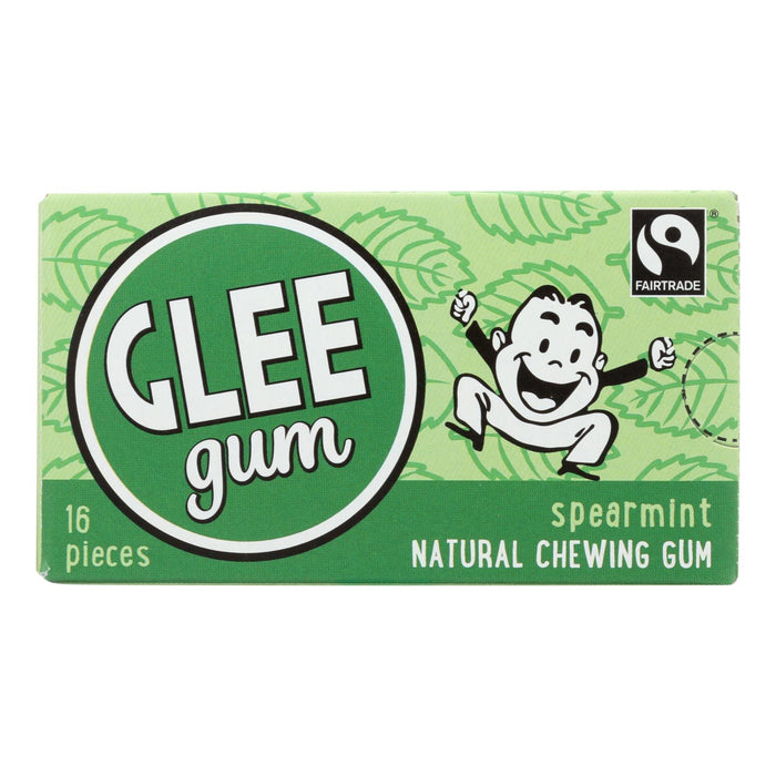 Glee Gum Chewing Gum - 192 Spearmint Pieces (12 Packs of 16)