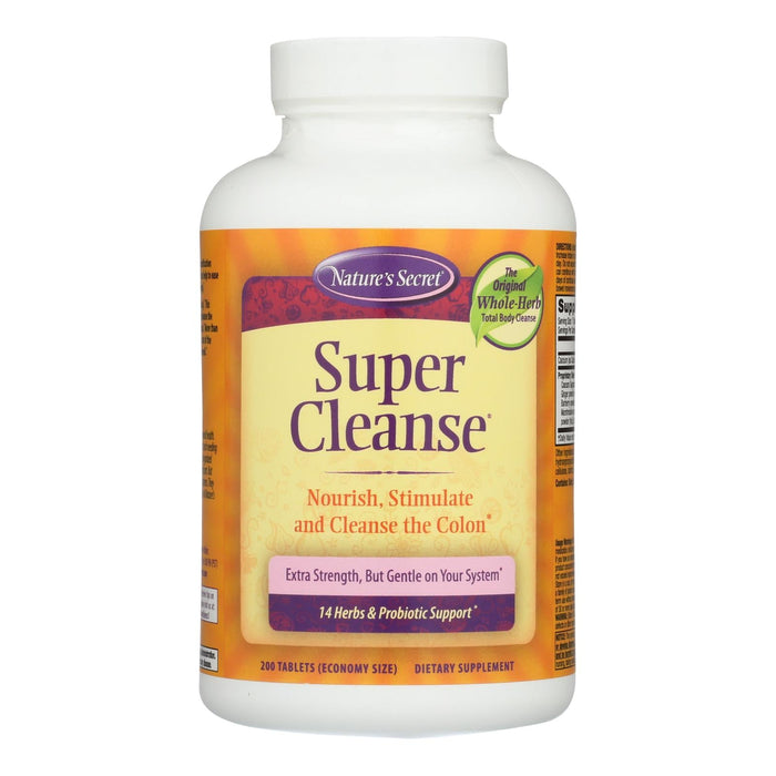 Nature's Secret Super Cleanse Tablets (Pack of 200)