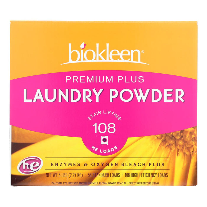 Biokleen Laundry Powder Premium Plus Stain-Lifting Enzyme Formula (5 lbs)