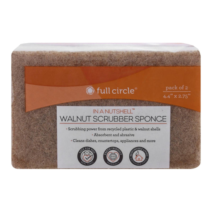 Full Circle Home - Spongy Walnut Scrubber (12 Walnut Scrubbers)