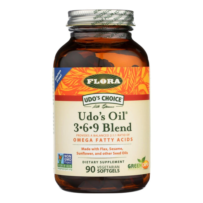 Udo's Oil 369 Blend by Flora Inc (90 Softgels)