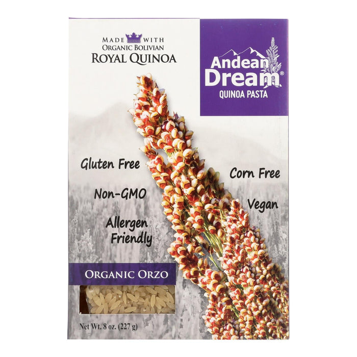 Andean Organic Gluten-Free Dream Orzo Quinoa Pasta, 8 Oz. (Pack of 12)