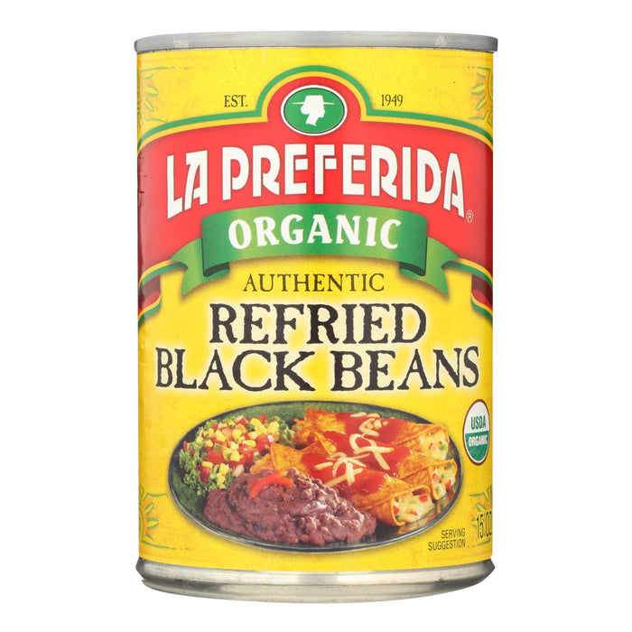 La Preferida USDA Organic Whole Black Beans, (Pack of 12 - 15 Oz.)