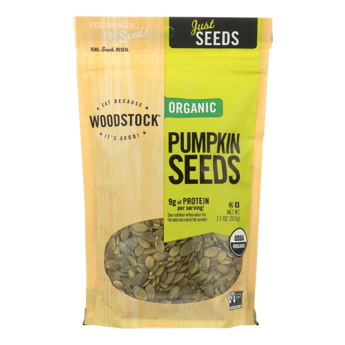 Woodstock Organic Unsalted Shelled Pumpkin Seeds (Pack of 8)