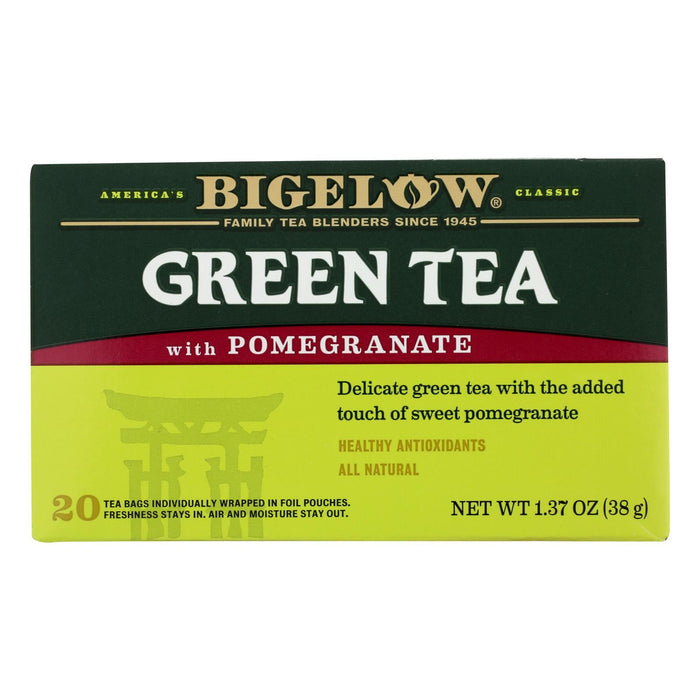 Bigelow Green Tea with Pomegranate: Antioxidant-Rich Tea, 6 Pack x 20 Tea Bags