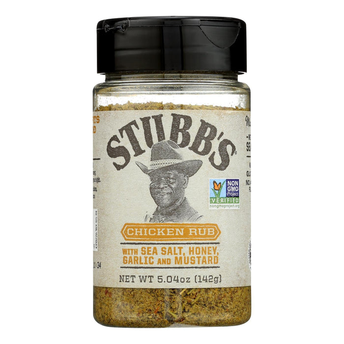 Stubb's Chicken Rub with Sea Salt, Honey Garlic, and Mustard - 6 Pack, 5.04 Oz Each