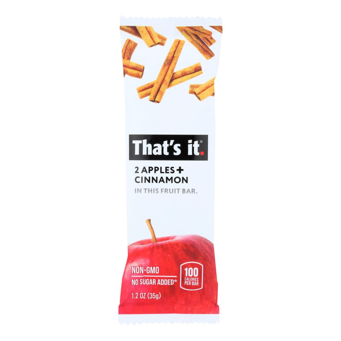 Zesty Apple Cinnamon Fruit Bars by That's It - 1.2 Oz. (Pack of 12)