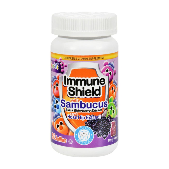 Yum V's Immune Shield with Elderberry Sambucus Elderberries (60 Chewable Tablets)