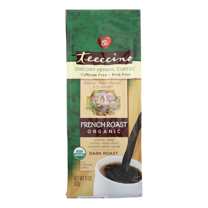 Teeccino Herbal Coffee Maya Dark Roast - French Roast, 11 Oz (Pack of 6)