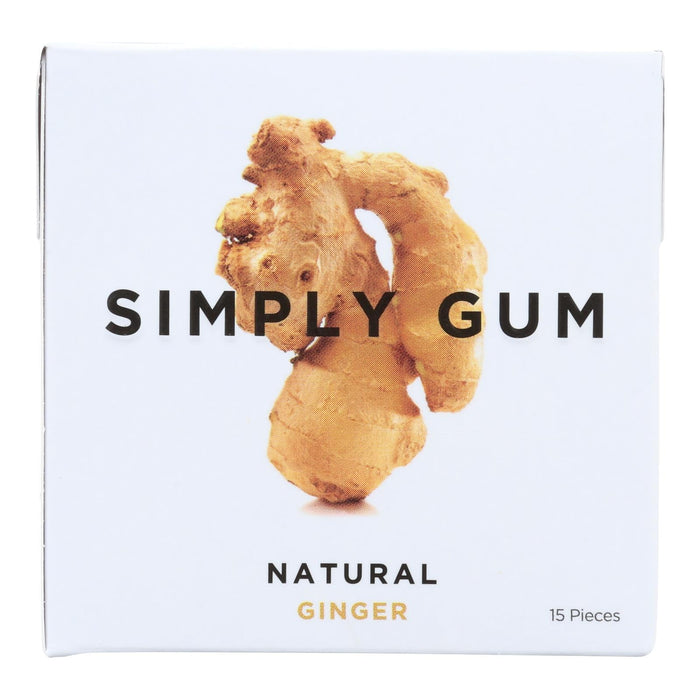 Simply Gum All-Natural Ginger 12-Pack, 15 Count Per Pack