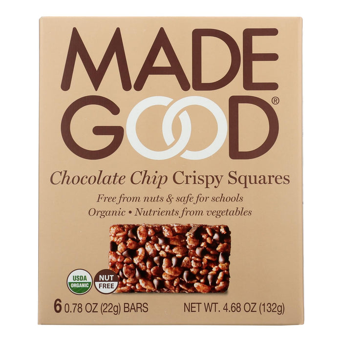 Made Good Chocolate Chip Crispy Squares (Pack of 6 - 4.68 Oz.)