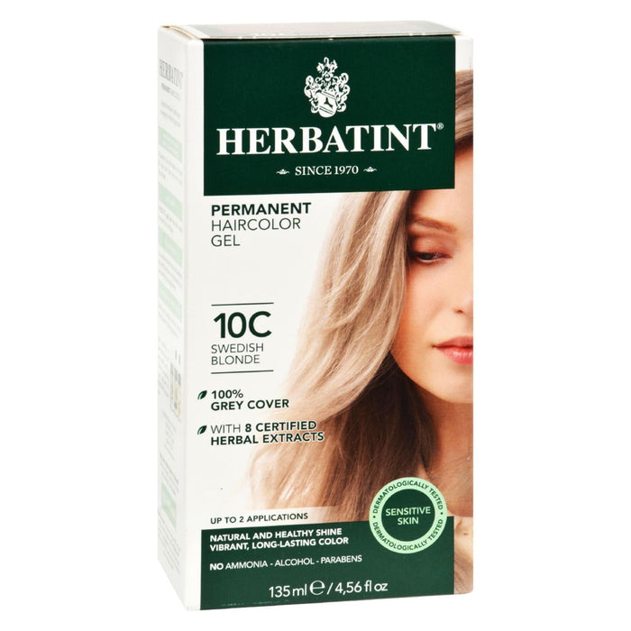 Herbatint Haircolor Kit: Ash Swedish Blonde 10C