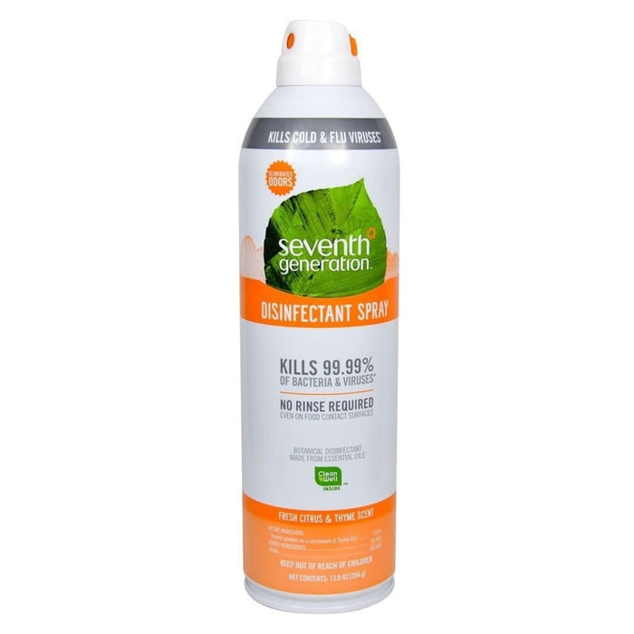 Seventh Generation Fresh Citrus Disinfectant Spray, 8-Pack, 13.9 Oz. per Bottle