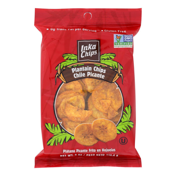 Inka Crops Plantain Chips: Chile Picante with a Hint of Heat (Pack of 12 - 4 Oz.)