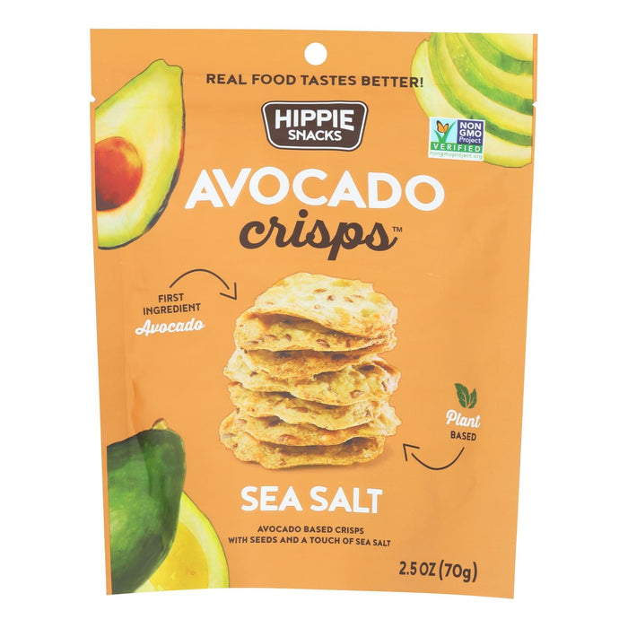 Hippie Snacks Avocado Crisps Sea Salt - 2.5 Oz. (Pack of 8)