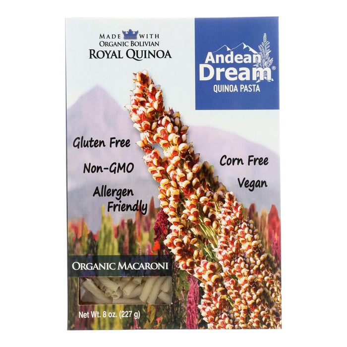 Andean Dream Gluten-Free Organic Macaroni Quinoa Pasta: 8 Oz., Pack of 12