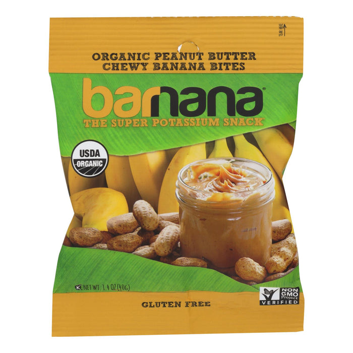 Barnana Organic Chewy Banana Bites with Peanut Butter (Pack of 12 - 1.4 Oz Each)