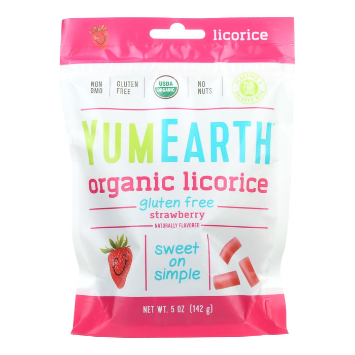 Yumearth Organics Soft Eating Strawberry Licorice 12-Pack (5 Oz.)