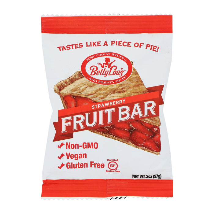 Betty Lou's Gluten-Free Strawberry Fruit Bar 2 oz each