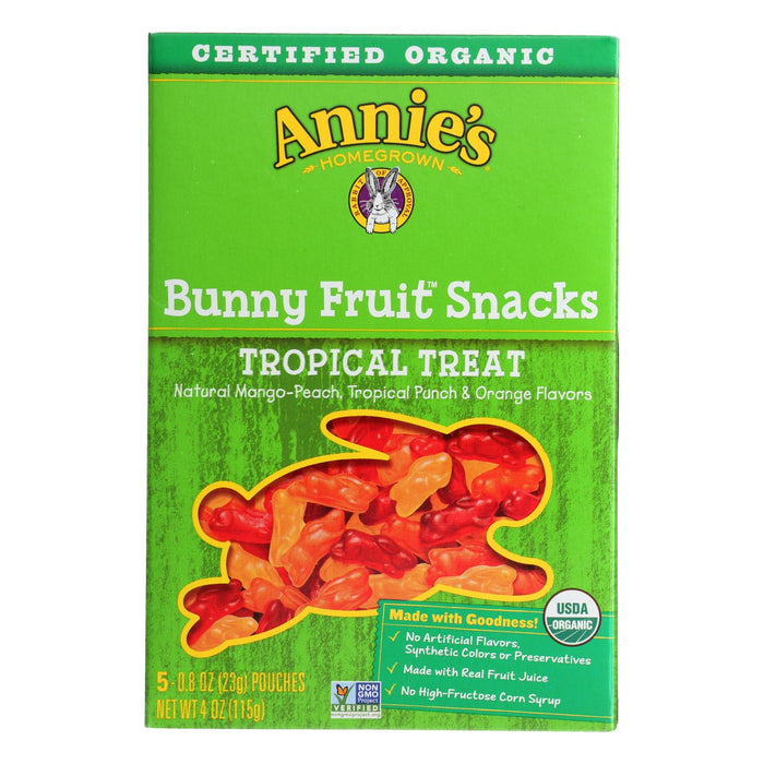 Annie's Homegrown Tropical Fruit Snack Treat (Pack of 10 - 4 Oz.)