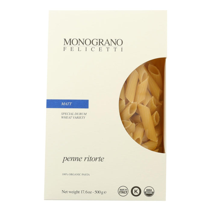 Monograno Organic Matt Penne Ritorte - Case of 8 - 17.64 Oz