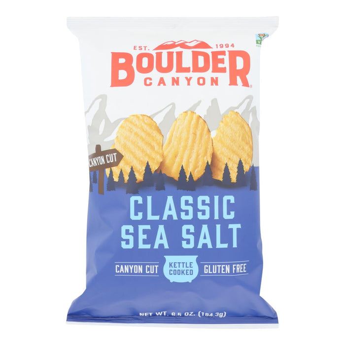 Boulder Canyon Natural Kettle Cooked Canyon Cut Potato Chips (12 - 6.5 Oz. Bags)