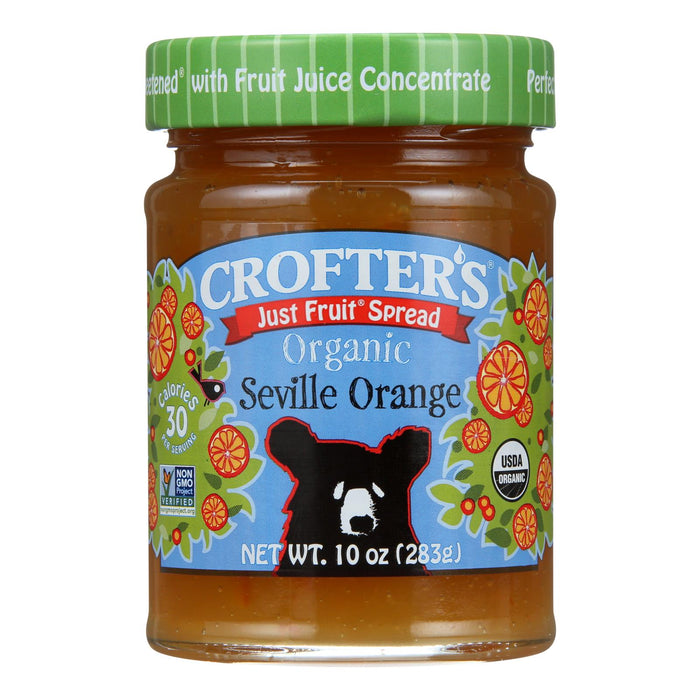 Organic Crofters Just Fruit Seville Orange Spread - Pack of 6 (10 Oz Each)