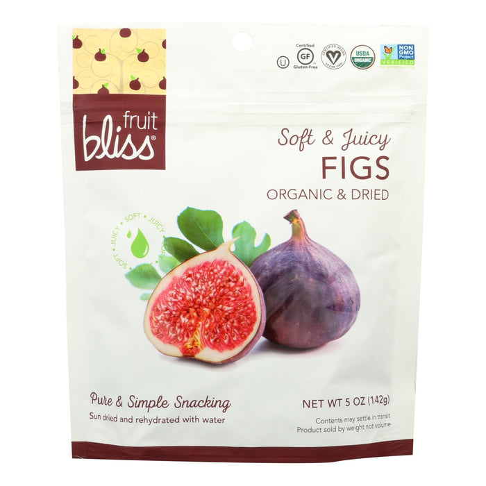 Fruit Bliss Organic Turkish Figs: Pack of 6, 5 Oz. Luscious, Sweet, and Nutrient-Packed