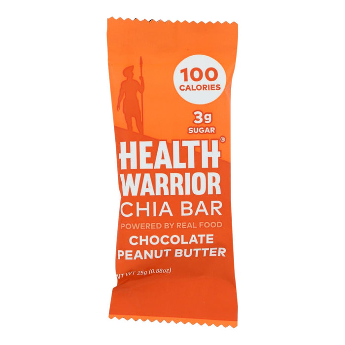 Health Warrior Chia Bar - Chocolate Peanut Butter (Pack of 15) .88 Oz Bars